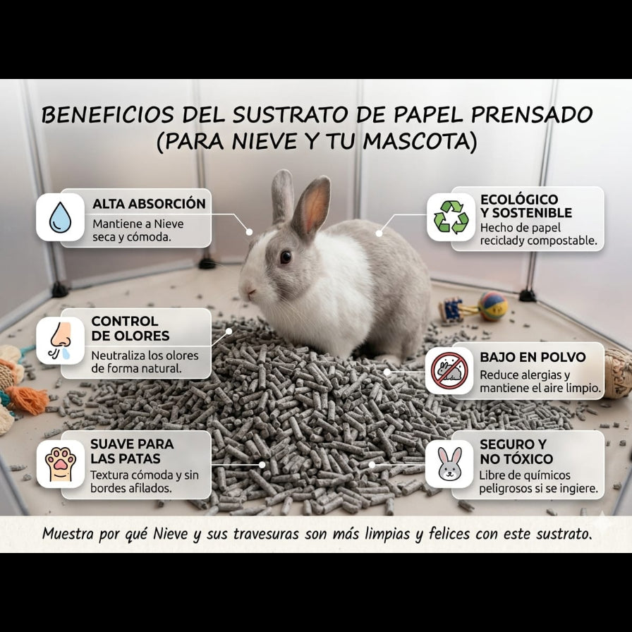 Sustrato de papel prensado